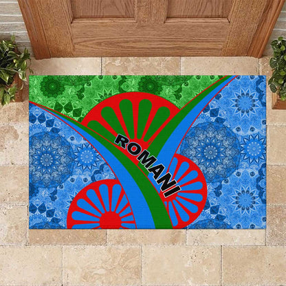 International Romani Day 2024 Rubber Doormat Gypsy Pattern Tribal