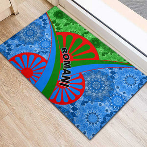 International Romani Day 2024 Rubber Doormat Gypsy Pattern Tribal