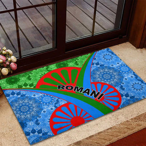 International Romani Day 2024 Rubber Doormat Gypsy Pattern Tribal