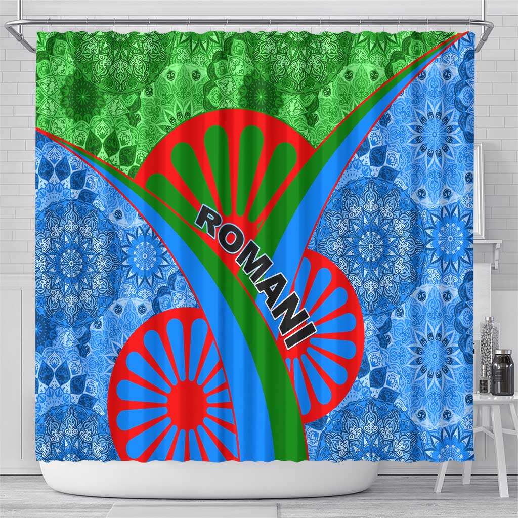 International Romani Day 2024 Shower Curtain Gypsy Pattern Tribal