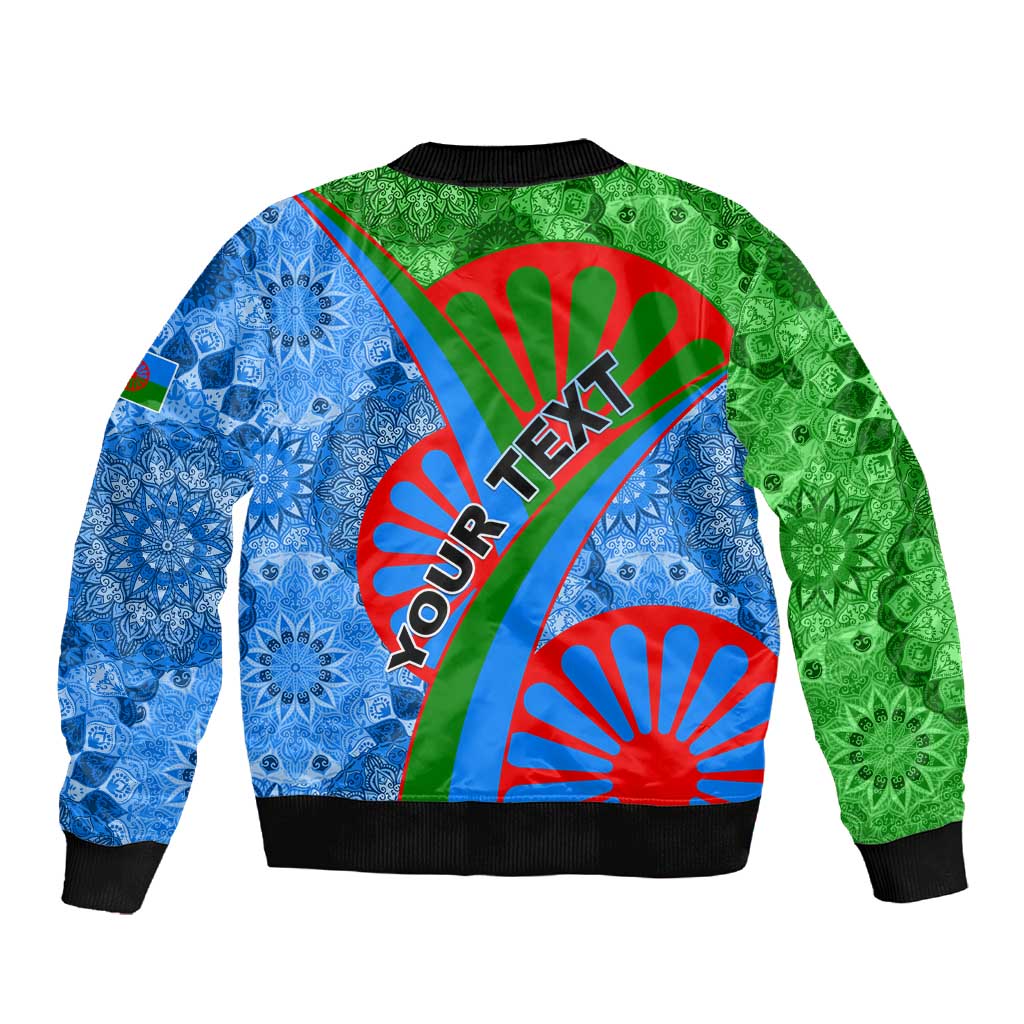 International Romani Day 2024 Sleeve Zip Bomber Jacket Gypsy Pattern Tribal