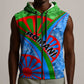 International Romani Day 2024 Sleeveless Zip Hoodie Gypsy Pattern Tribal - African Pride