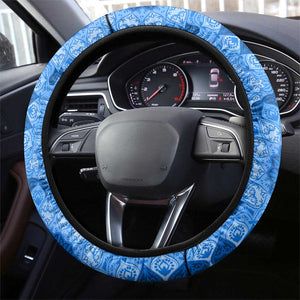 International Romani Day 2024 Steering Wheel Cover Gypsy Pattern Tribal