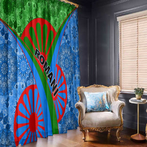 International Romani Day 2024 Window Curtain Gypsy Pattern Tribal