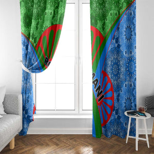 International Romani Day 2024 Window Curtain Gypsy Pattern Tribal