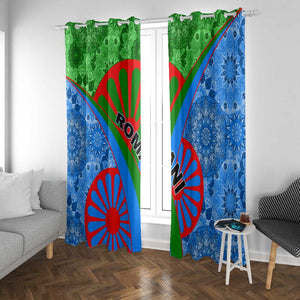 International Romani Day 2024 Window Curtain Gypsy Pattern Tribal