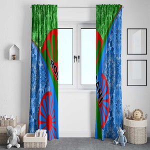 International Romani Day 2024 Window Curtain Gypsy Pattern Tribal