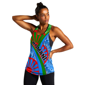 International Romani Day 2024 Women Racerback Tank Gypsy Pattern Tribal