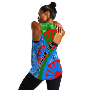 International Romani Day 2024 Women Racerback Tank Gypsy Pattern Tribal