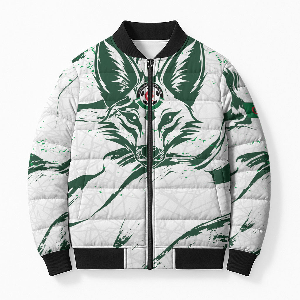 Custom Algeria 2026 World Football Bomber Puffer Jacket Les Fennecs Come On