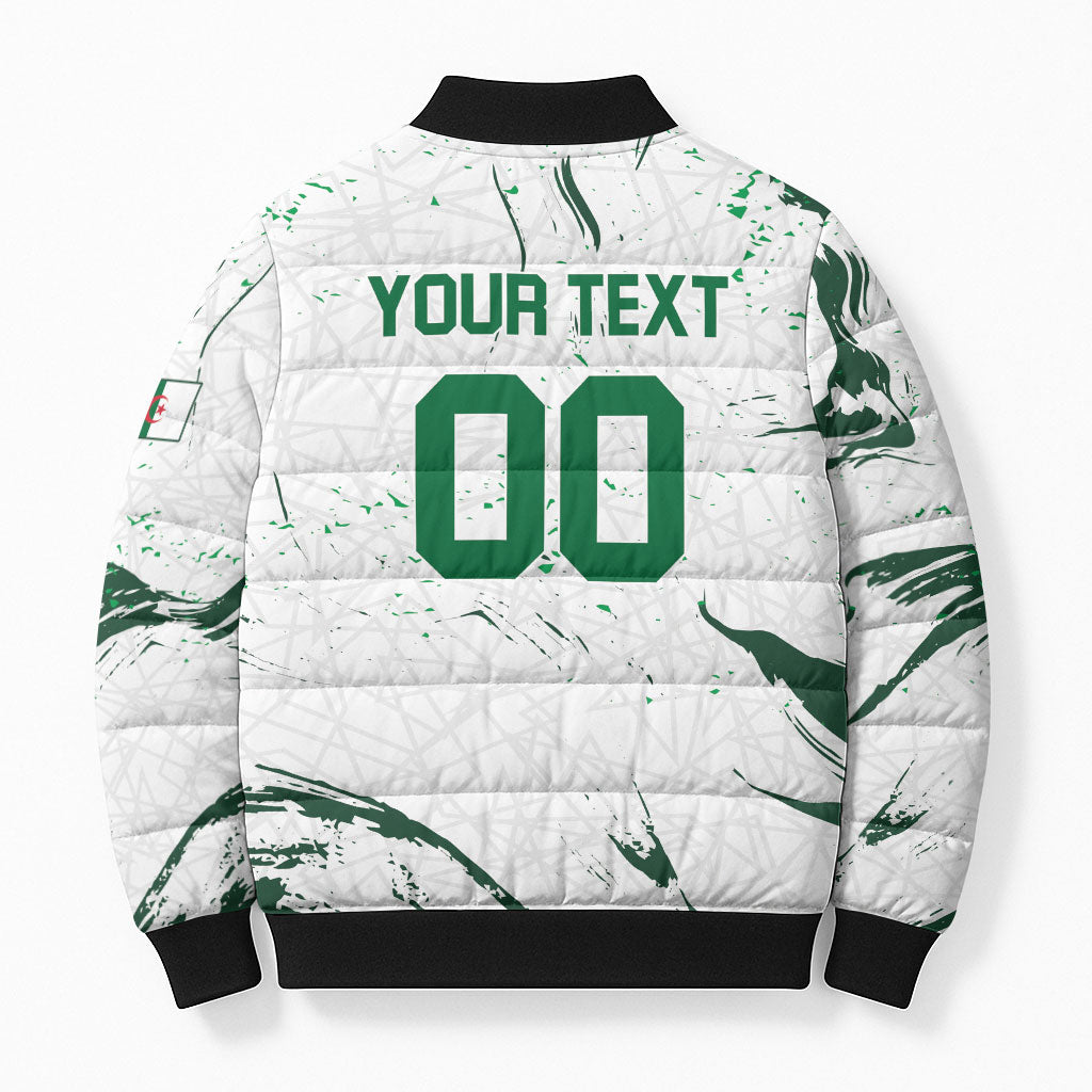 Custom Algeria 2026 World Football Bomber Puffer Jacket Les Fennecs Come On
