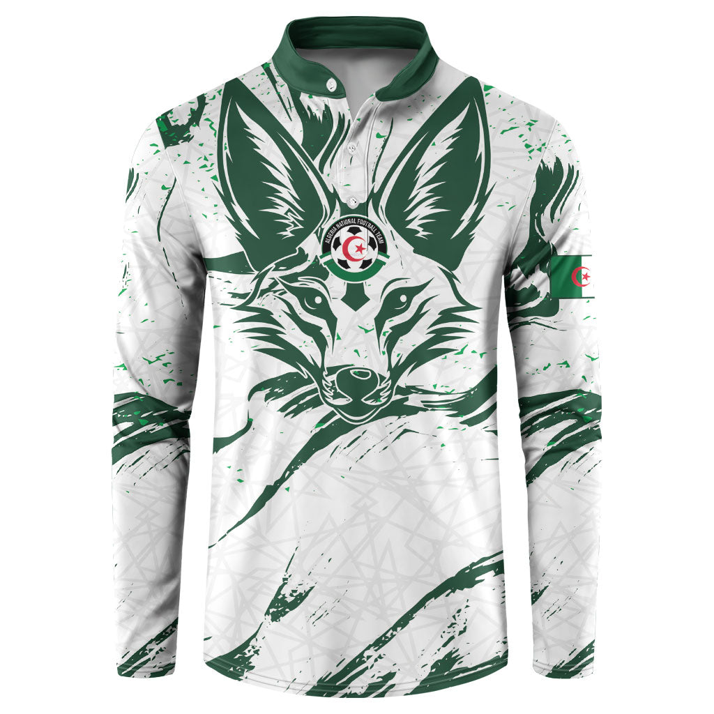 Custom Algeria 2026 World Football Button Sweatshirt Les Fennecs Come On