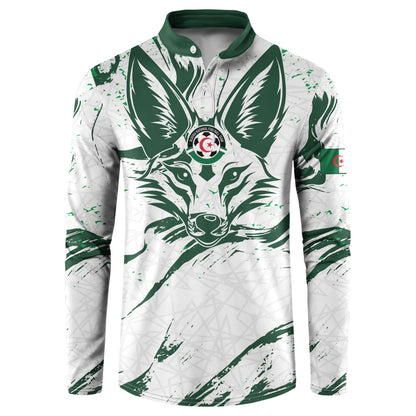 Custom Algeria 2026 World Football Button Sweatshirt Les Fennecs Come On