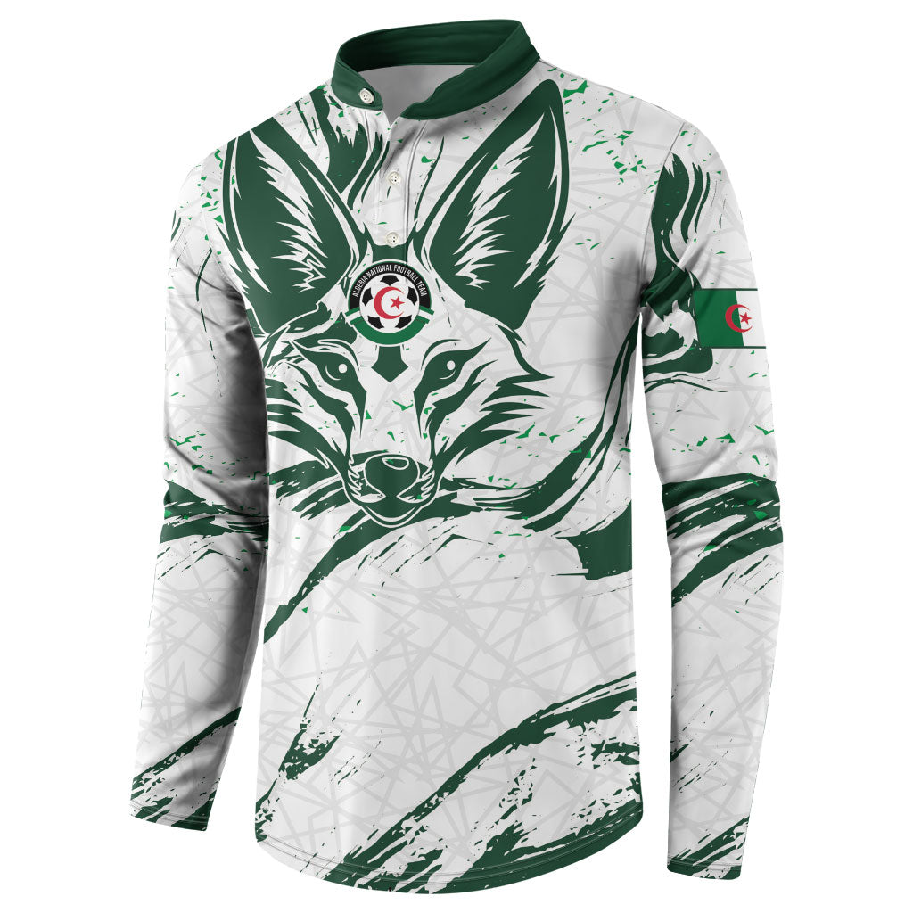 Custom Algeria 2026 World Football Button Sweatshirt Les Fennecs Come On