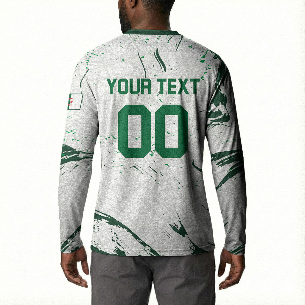 Custom Algeria 2026 World Football Button Sweatshirt Les Fennecs Come On