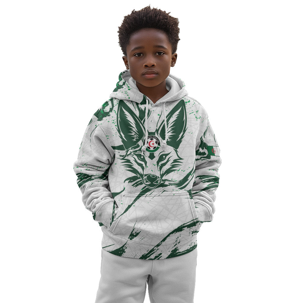 Custom Algeria 2026 World Football Kid Hoodie Les Fennecs Come On