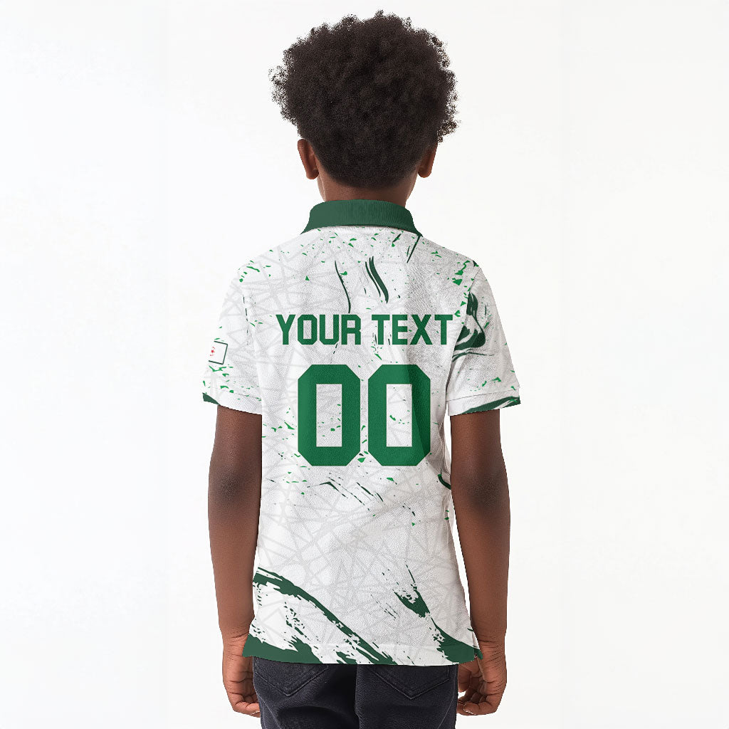 Custom Algeria 2026 World Football Kid Polo Shirt Les Fennecs Come On