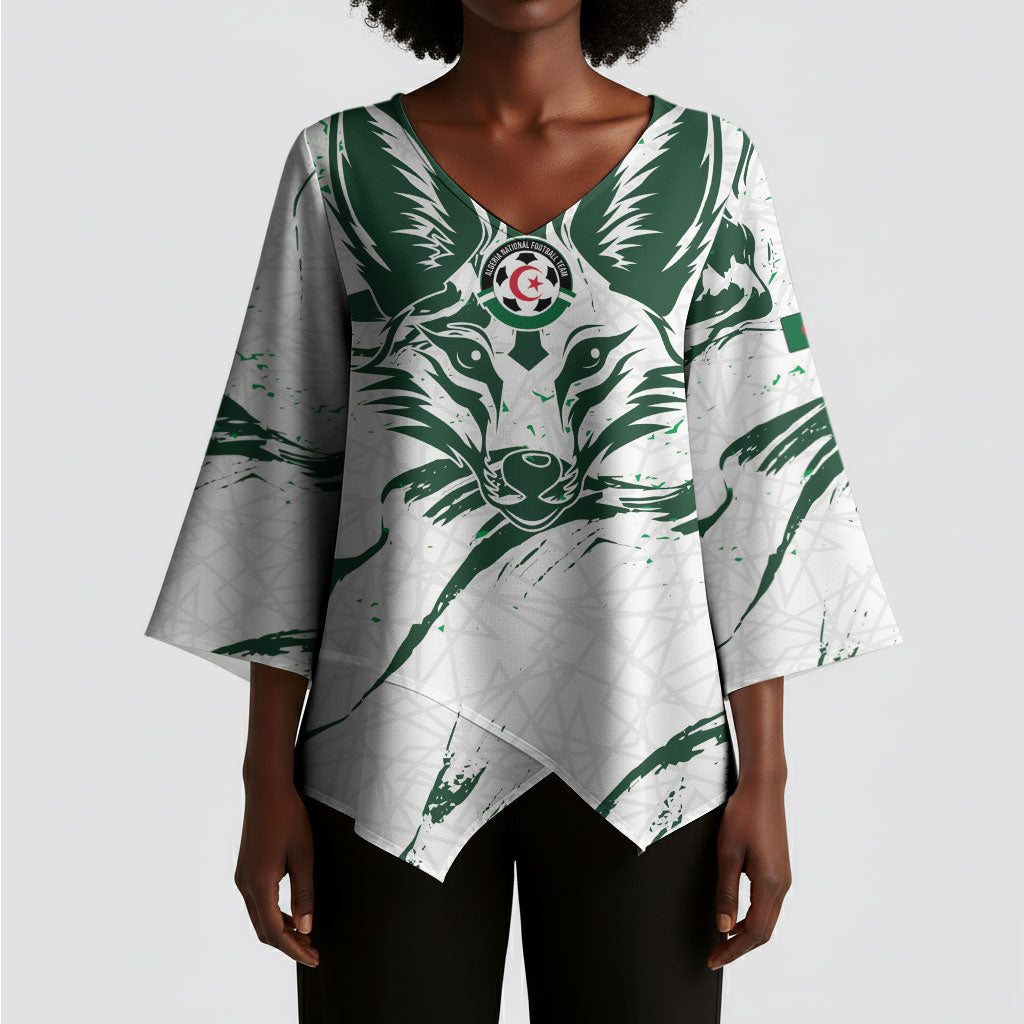 Custom Algeria 2026 World Football Kimono Sleeve Blouse Les Fennecs Come On