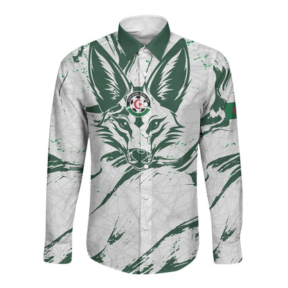 Custom Algeria 2026 World Football Long Sleeve Button Shirt Les Fennecs Come On
