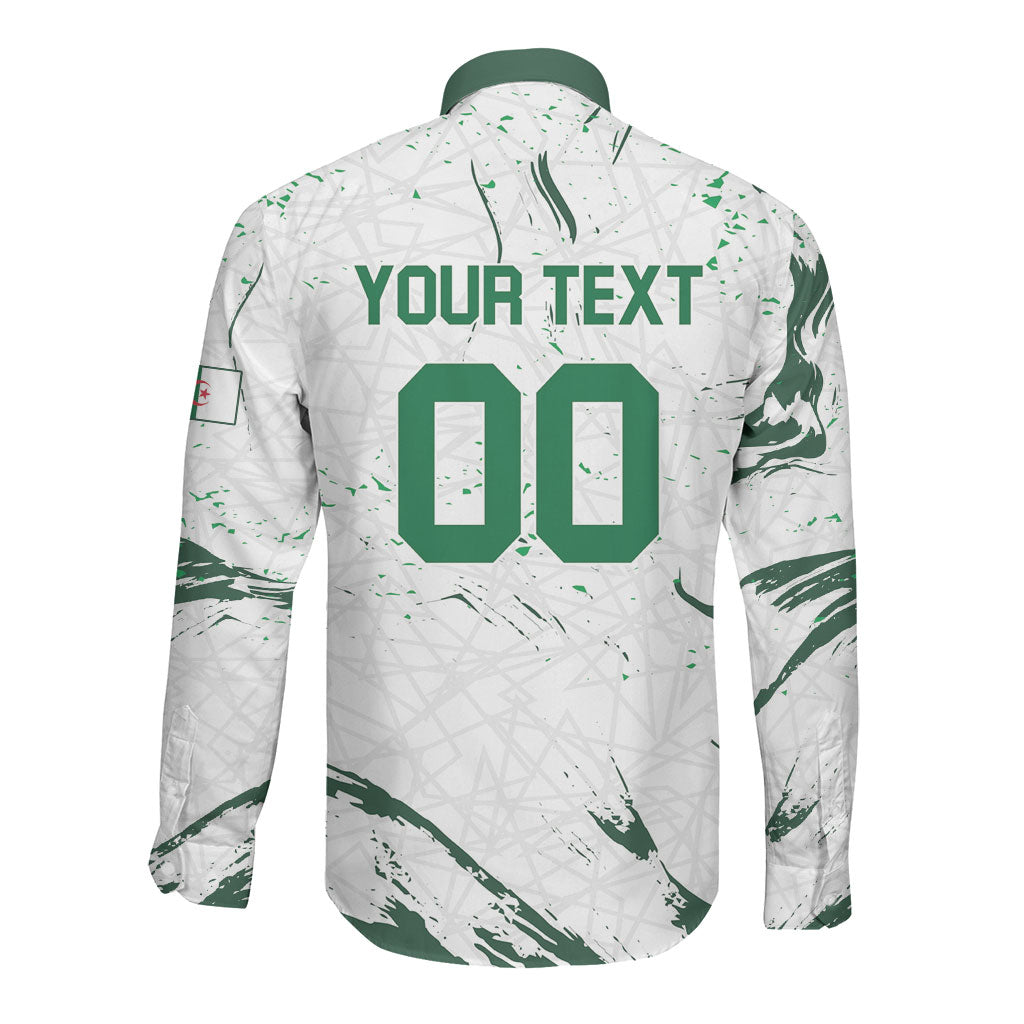 Custom Algeria 2026 World Football Long Sleeve Button Shirt Les Fennecs Come On