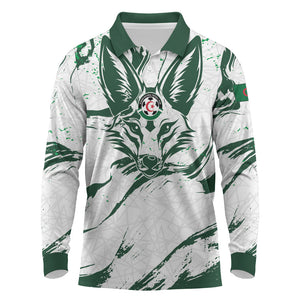Custom Algeria 2026 World Football Long Sleeve Polo Shirt Les Fennecs Come On