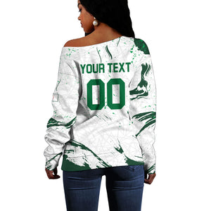 Custom Algeria 2026 World Football Off Shoulder Sweater Les Fennecs Come On