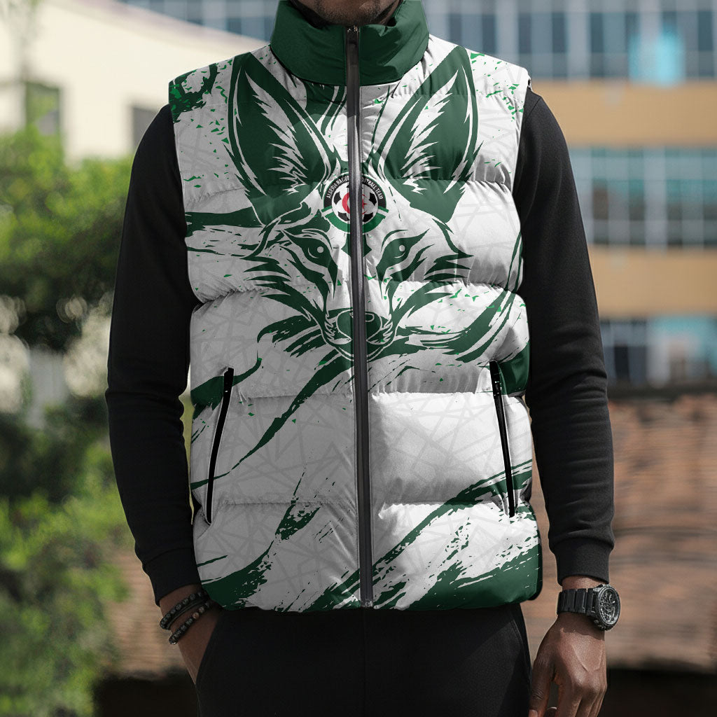 Custom Algeria 2026 World Football Sleeveless Puffer Jacket Les Fennecs Come On