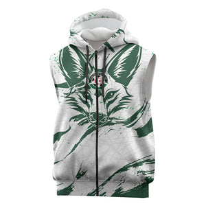 Custom Algeria 2026 World Football Sleeveless Zip Hoodie Les Fennecs Come On