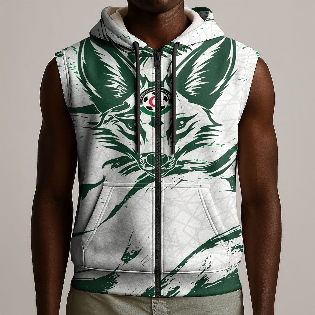 Custom Algeria 2026 World Football Sleeveless Zip Hoodie Les Fennecs Come On