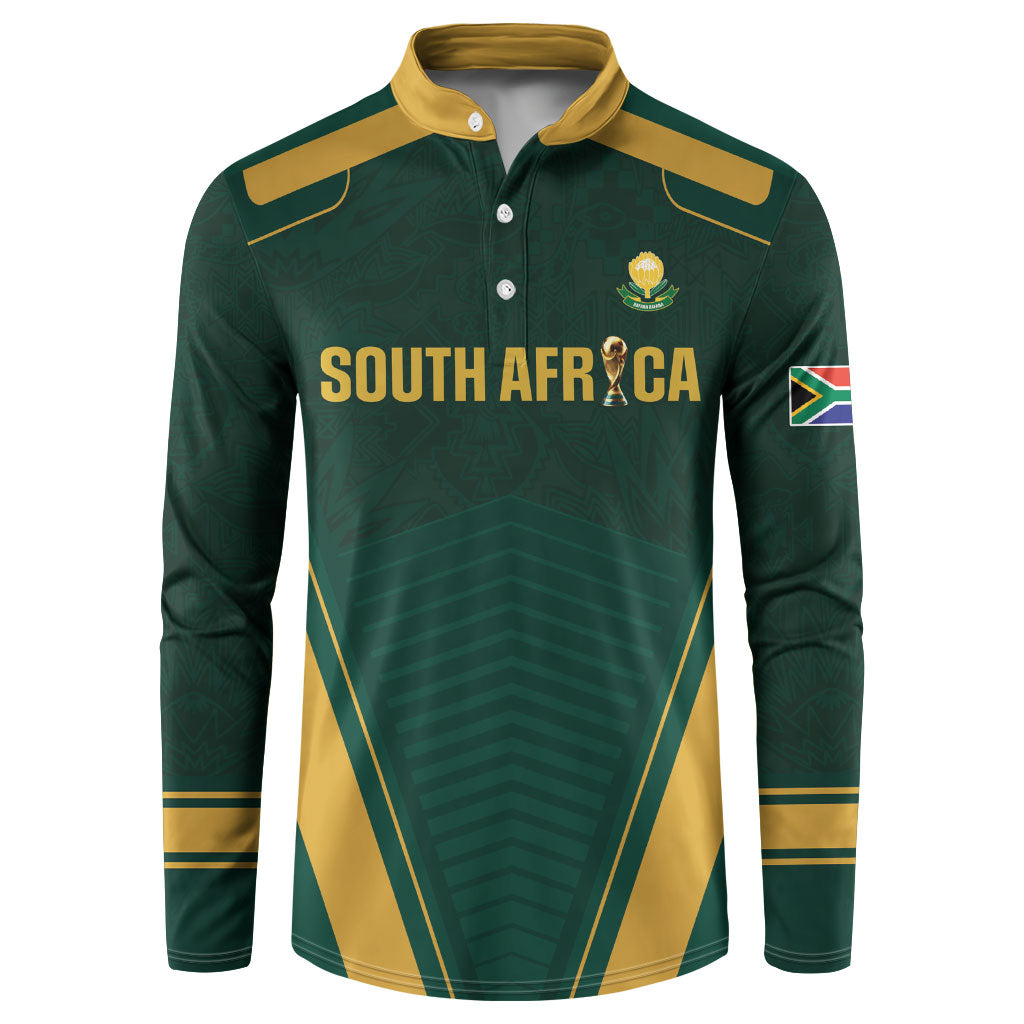 Custom South Africa 2026 World Football Button Sweatshirt Bafana Bafana Woza