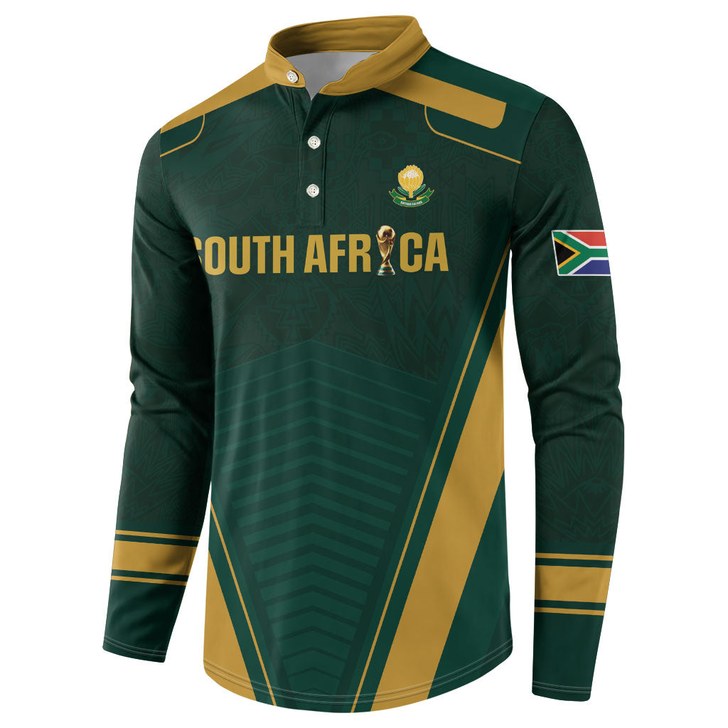 Custom South Africa 2026 World Football Button Sweatshirt Bafana Bafana Woza