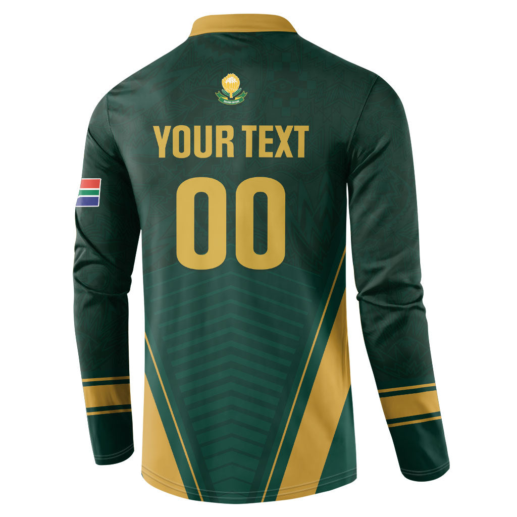 Custom South Africa 2026 World Football Button Sweatshirt Bafana Bafana Woza