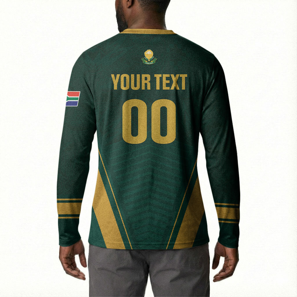 Custom South Africa 2026 World Football Button Sweatshirt Bafana Bafana Woza