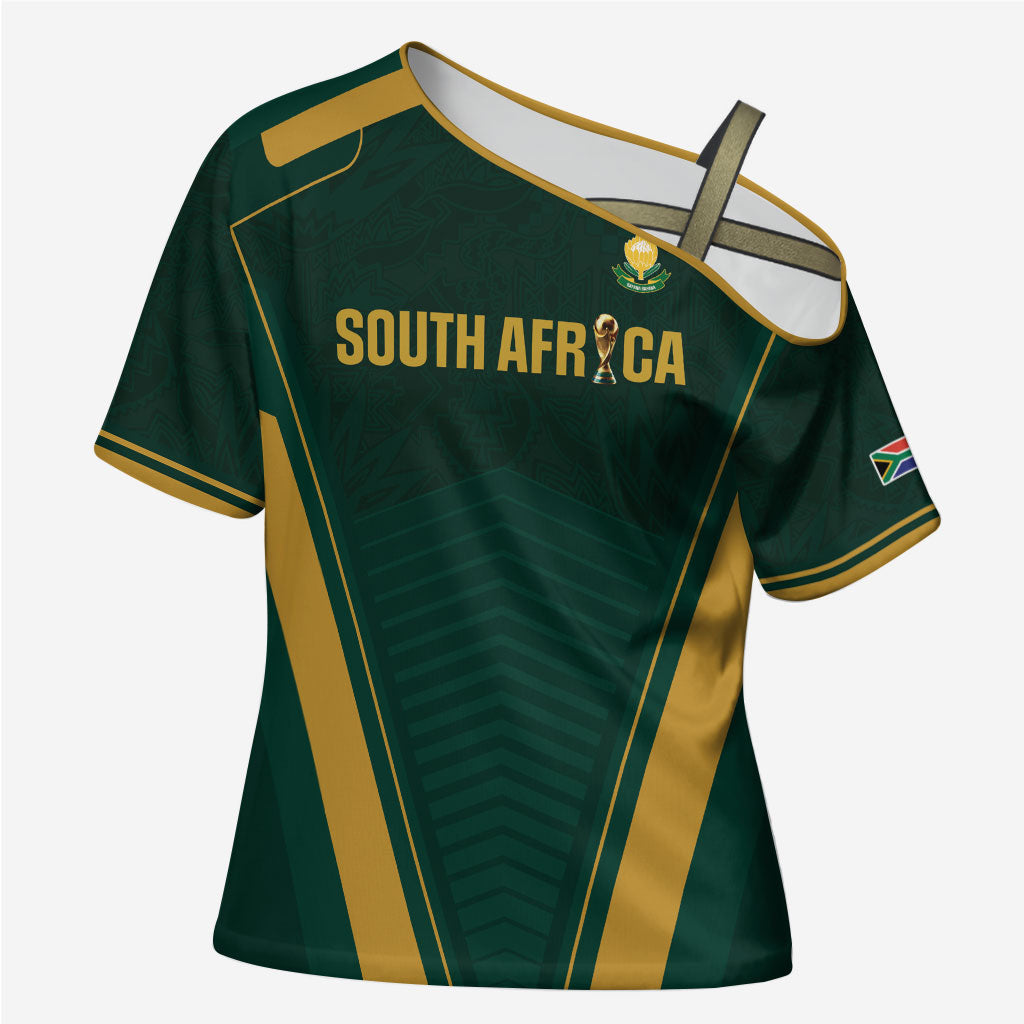 Custom South Africa 2026 World Football Cross Shoulder Shirt Bafana Bafana Woza