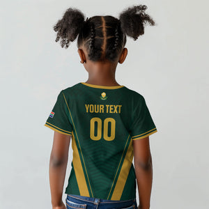 Custom South Africa 2026 World Football Kid T shirt Bafana Bafana Woza