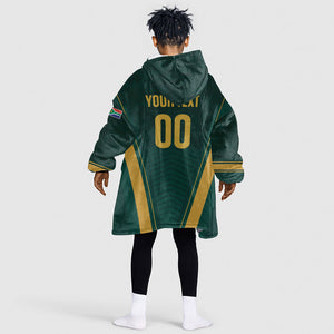Custom South Africa 2026 World Football Kid Wearable Blanket Hoodie Bafana Bafana Woza