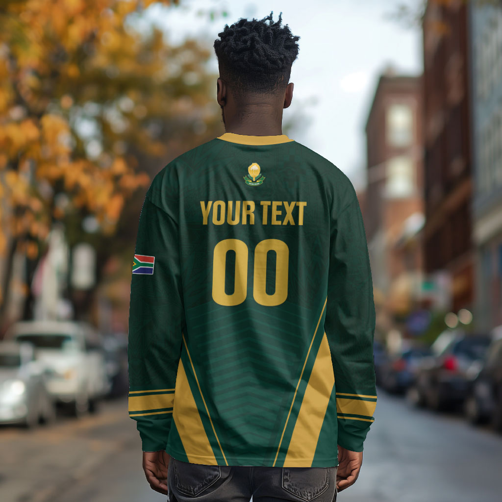 Custom South Africa 2026 World Football Long Sleeve Shirt Bafana Bafana Woza