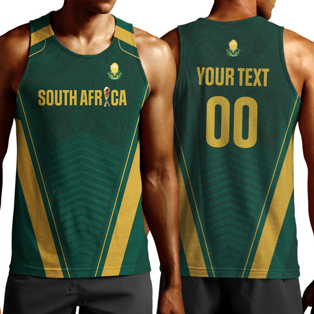 Custom South Africa 2026 World Football Men Tank Top Bafana Bafana Woza