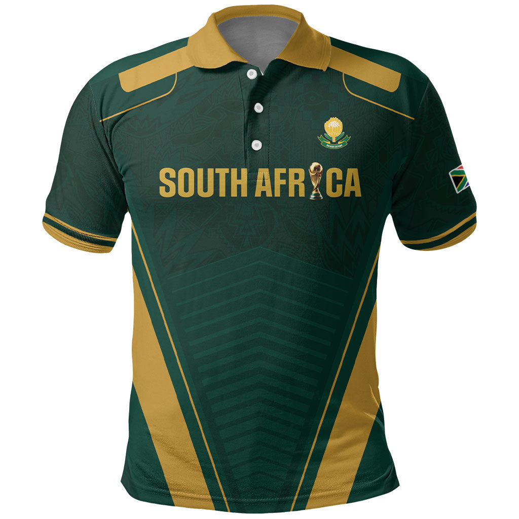 Custom South Africa 2026 World Football Polo Shirt Bafana Bafana Woza