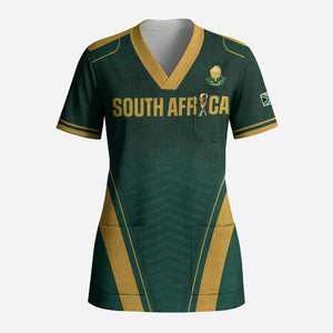 Custom South Africa 2026 World Football Scrub Top Bafana Bafana Woza