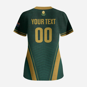 Custom South Africa 2026 World Football Scrub Top Bafana Bafana Woza
