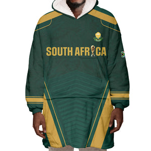 Custom South Africa 2026 World Football Wearable Blanket Hoodie Bafana Bafana Woza