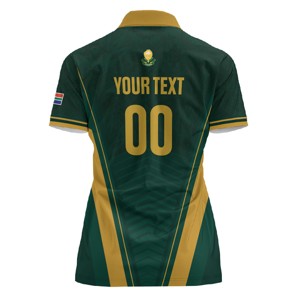 Custom South Africa 2026 World Football Women Polo Shirt Bafana Bafana Woza