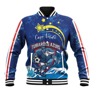 Custom Cape Verde 2026 World Football Baseball Jacket Blue Sharks Come On