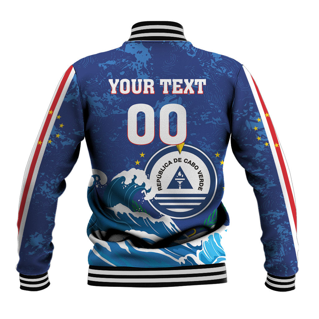 Custom Cape Verde 2026 World Football Baseball Jacket Blue Sharks Come On