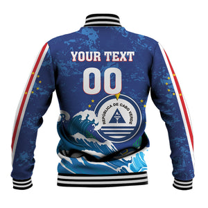 Custom Cape Verde 2026 World Football Baseball Jacket Blue Sharks Come On