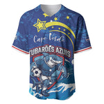 Custom Cape Verde 2026 World Football Baseball Jersey Blue Sharks Come On