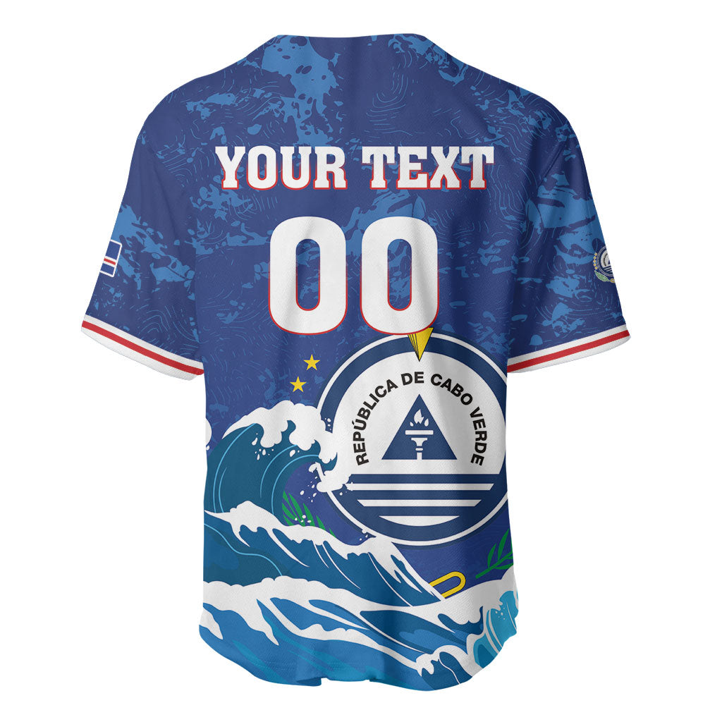 Custom Cape Verde 2026 World Football Baseball Jersey Blue Sharks Come On