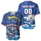 Custom Cape Verde 2026 World Football Baseball Jersey Blue Sharks Come On
