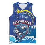 Custom Cape Verde 2026 World Football Basketball Jersey Blue Sharks Come On